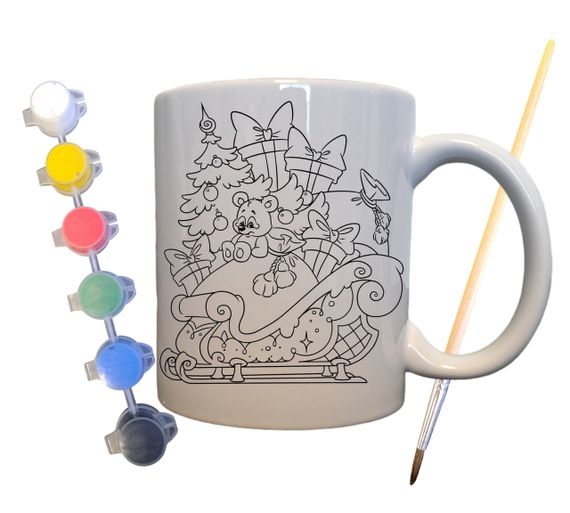 Набор для творчества кружка раскраска "Рождество" 330 мл белая (КР0057) | Зображення 1