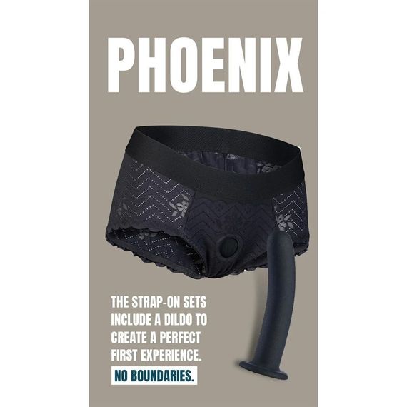 Страпон на мереживних трусиках Dream Toys Bold Phoenix, S, чорний, 15,5 × 3 см Sex Aura | Зображення 9
