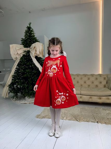 Сукня для дівчинки "Казка" Носи своє 110 Червоний (p-4394-93218) | Зображення 4