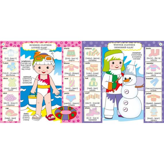 Дитяча книга Розвивалочка "Вивчаємо English" 1581003, 80 наліпок | Зображення 1