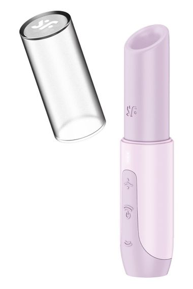 Стимулятор клітора хвильовий Satisfyer Secret Kiss у формі помади, рожевий sexstyle