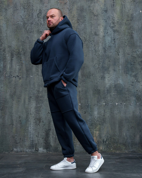 Костюм оверсайз зима преміум графіт S M | Зображення 3