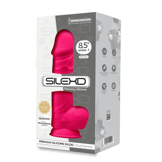 Фалоімітатор SilexD Norman Pink (MODEL 4 size 8.5in), двошаровий, силікон + Silexpan, діаметр 5 см Sex Aura | Зображення 3