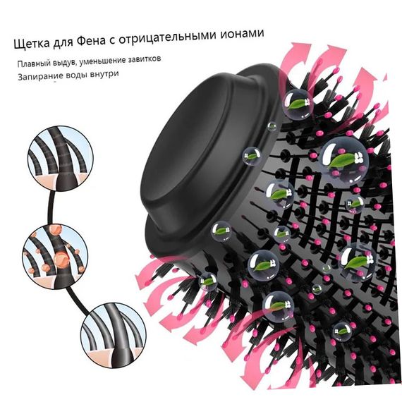 Фен брашинг One step Hair Dryer 1000 Вт | Фен гребінець 3в1 | Фен гребінець для укладання волосся Фен щітка one step Фен гребінець AC-595 для волосся | Зображення 2