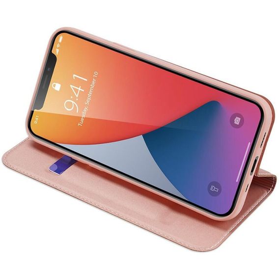 Чохол-книжка Dux Ducis з кишенею для візиток для Apple iPhone 13 Pro (6.1") Rose Gold | Зображення 3