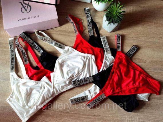 Купальник жіночої нижньої білизни Victoria's Secret Вікторія Сікрет стрази без чашки, Купальник Вікторія Сікрет без чашки | Зображення 3