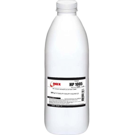 Тонер HP LJ P1005/P1505/P1102/M125, 1000г Black Imex (CMG-3-1)