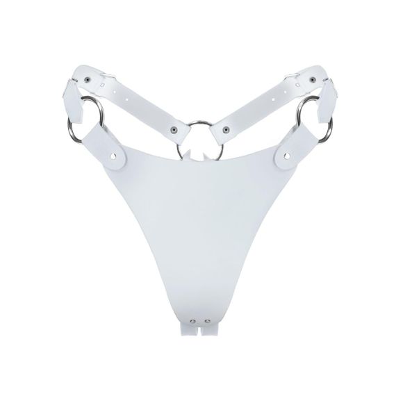 Трусики з натуральної шкіри Feral Feelings - String Bikini White Sex Aura