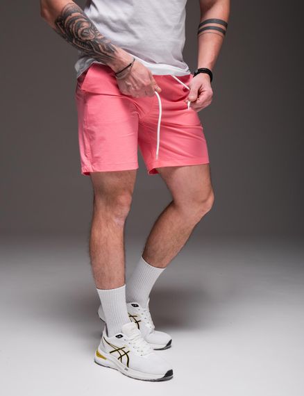 Мужские шорты из плащевки внутри с сеткой RA2031/1  цвет розовый, размер M | Зображення 5