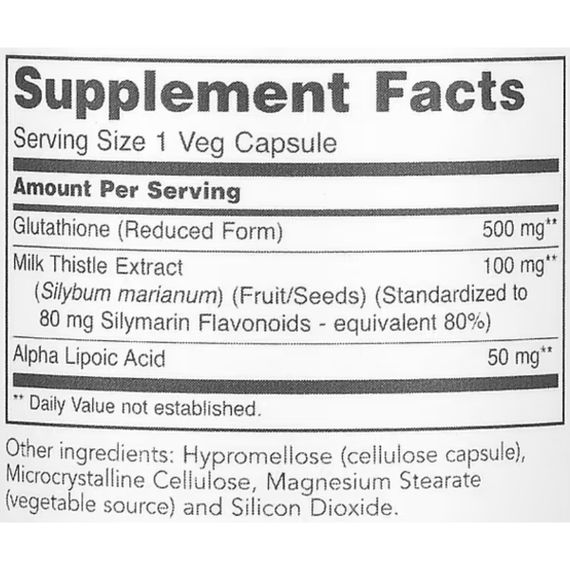 Глутатион Protocol for Life Balance L-Glutathione 500 mg 60 Veg Caps | Зображення 1