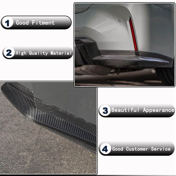 Накладки на задній бампер Flap V3 (для G80, Карбон) для BMW 3 серія G20/21 2018- рр | Зображення 2
