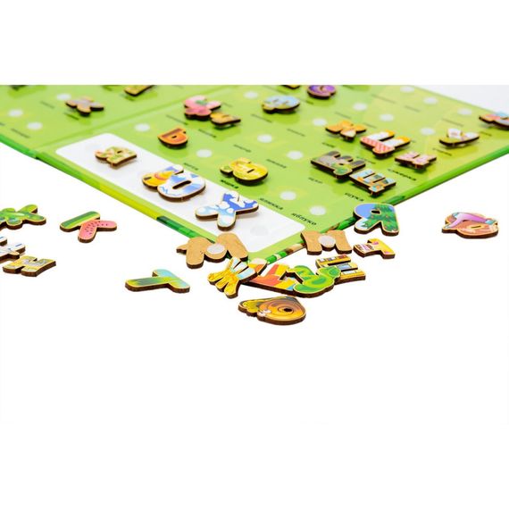 Развивающий детский "Алфавит на липучках" Puz-26919, 66 букв | Зображення 3