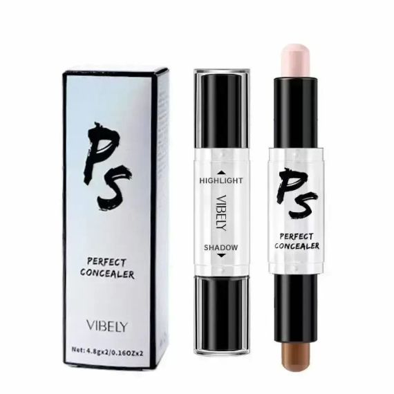 Хайлайтер у стике Vibely Highlight Stick Perfect Concealer 2в1 – один із найзручніших варіантів для контурування обличчя | Зображення 2