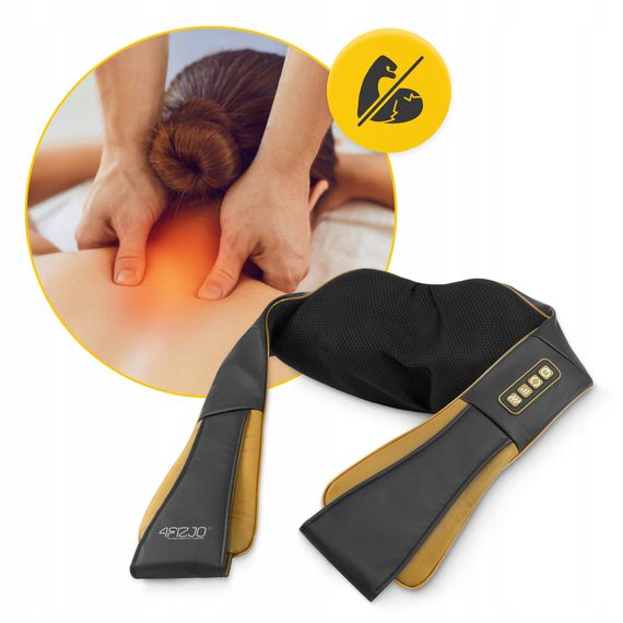 Накидка-масажер 4FIZJO Shiatsu Pro+ для шиї та спини Black/Gold (P-5907739312358) | Зображення 7