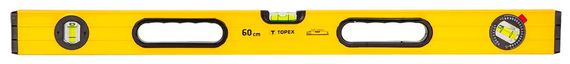 Уровень TOPEX алюминиевый, тип 600, 60 см, 3 глазка (29C602)