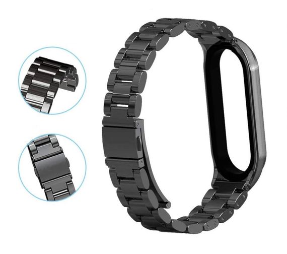 Металевий ремінець Primo Mijobs для фітнес-браслета Xiaomi Mi Smart Band 7 - Black | Зображення 2