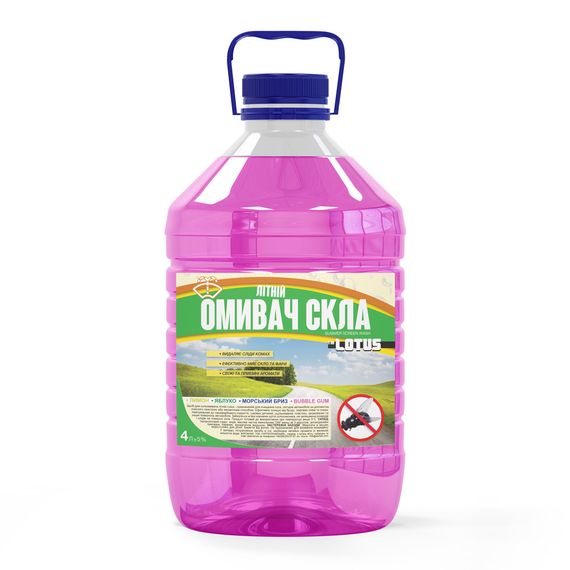 Омивач скла Літній "Bubble Gum" Lotus 4 л