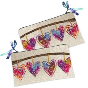 Косметичка женская Сердца на ветке 20х12 см (K_15L051)