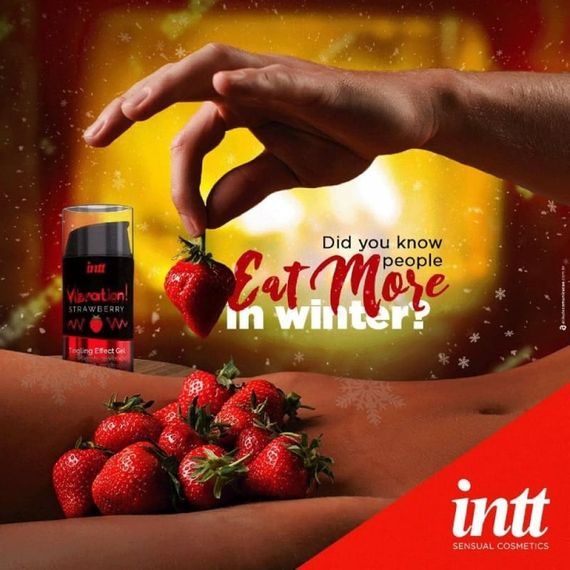 Рідкий вібратор Intt Vibration Strawberry 15 мл | Зображення 3