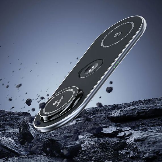 БЗП Acefast E19 Qi2 desktop 3-in-1 Black | Зображення 7