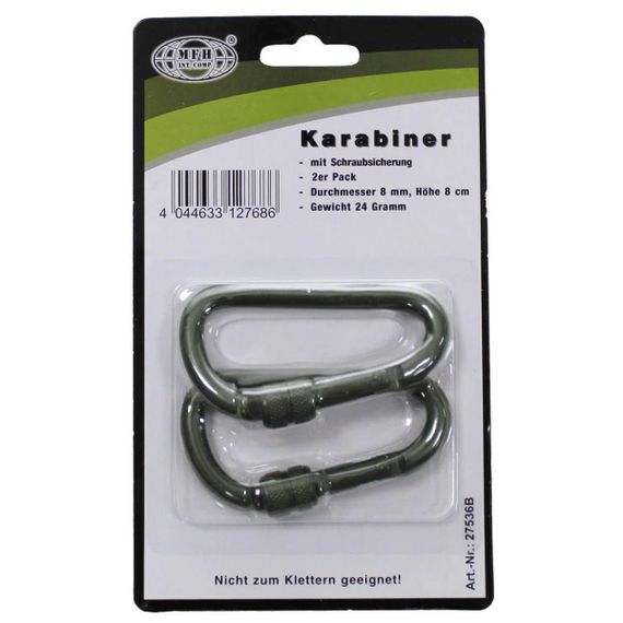 Карабіни алюмінієві MFH 🇩🇪Carabiner