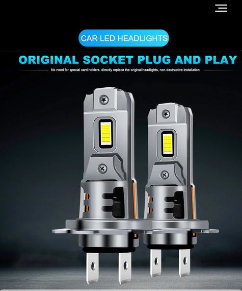 LED автолампа HB4 9006 STELLAR S25 24W 3800Лм 6000K CANBUS с кулером (2 шт) | Зображення 1