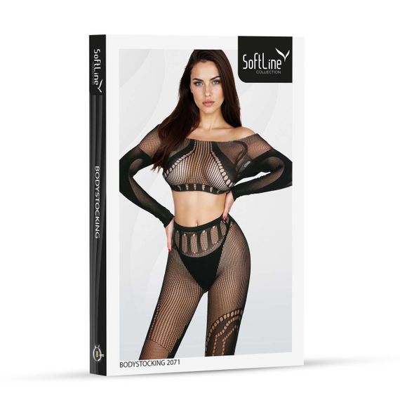 Бодістокінг - Bodystocking 2071, black - One Size Sex Aura | Зображення 3