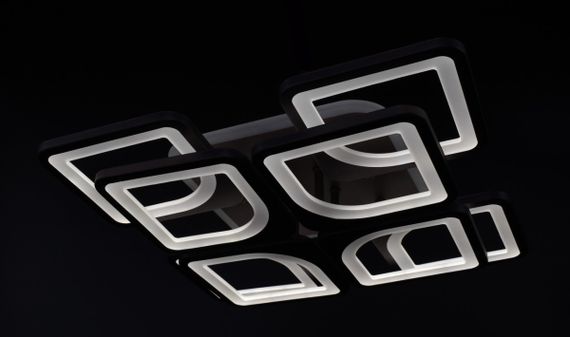 Люстра світлодіодна стельова LED світильник для квартири на стелю лед з пультом 26114 Коричневий 11х43х43 см. | Зображення 4