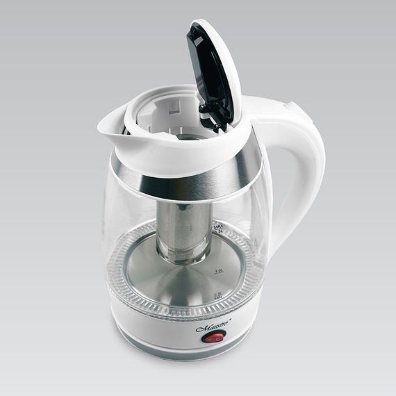 Електрочайник скляний Maestro MR-065-WHITE, 1.8 л, 2200 Вт, з підсвіткою | Зображення 2