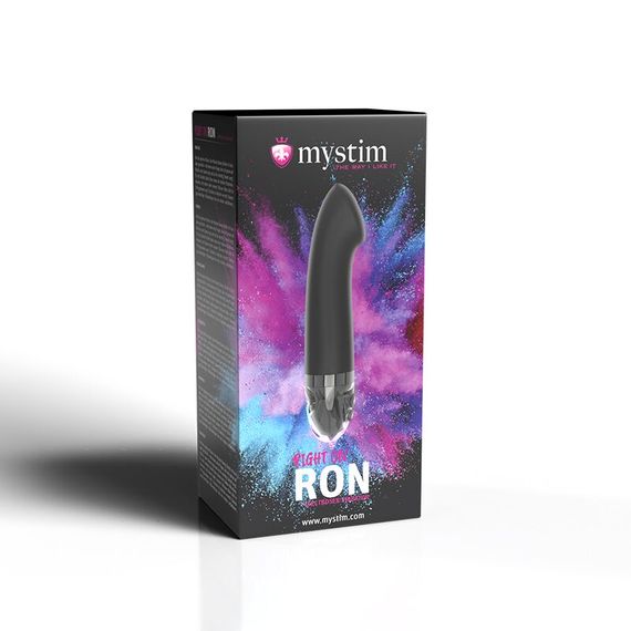 Вібратор для точки G з електростимуляцією Mystim Right on Ron Black Edition | Зображення 8