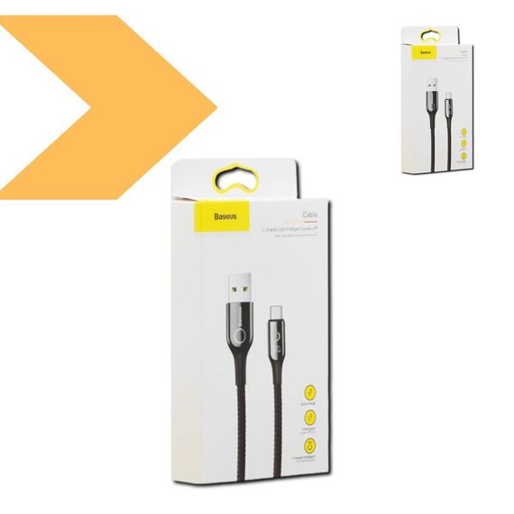 USB кабель Baseus CATCD-3A Type-C 1м з підтримкою швидкої зарядки до 3А (33645-01_309) | Зображення 1