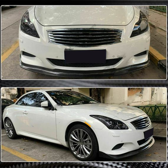 Накладка на передний бампер Lip (для G37 Coupe 2009-2013, Карбон) для Infiniti G25/G35/37 (V36/CV36) | Зображення 3