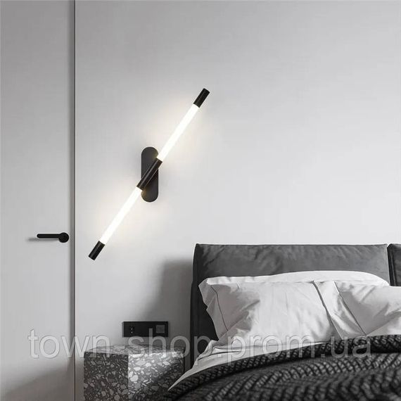 Бра настенное LED YG916/1000-bk-k Черный 7х5х100 см. | Зображення 4