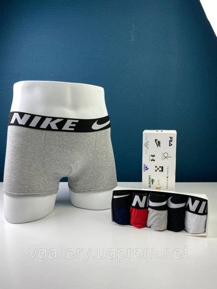 Мужские трусы Nike, мужские боксеры Найк, хлопковые трусы Найк Премиум качества M, Серый | Зображення 1