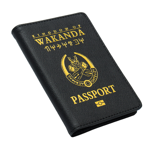 Обкладинка для паспорта SV у стилі Kingdom of WAKANDA 14.5*10cm Style 2, Чорний