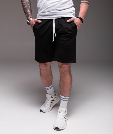 Мужские классические шорты трикотажные с карманами RA2246  цвет черный, размер М | Зображення 4