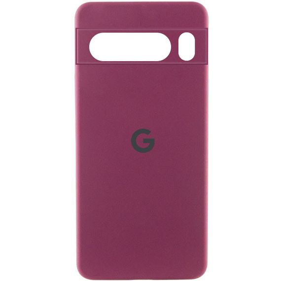 Чохол Silicone Cover Lakshmi Full Camera (AAA) with Logo для Google Pixel 8 Pro Бордовий / Plum