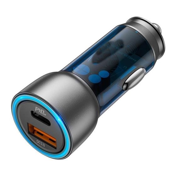 Автомобильное зарядное устройство XPRO NZ8 43W PD25W+QC3.0 1USB/1Type-C черный (37374-01) | Зображення 2