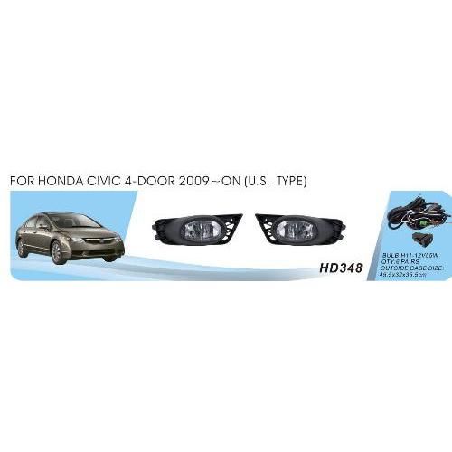 Фари дод. модель Honda Civic/2009-11/4-door/HD-348W/U.S TYPE/H11-12V55W/ел.проводка