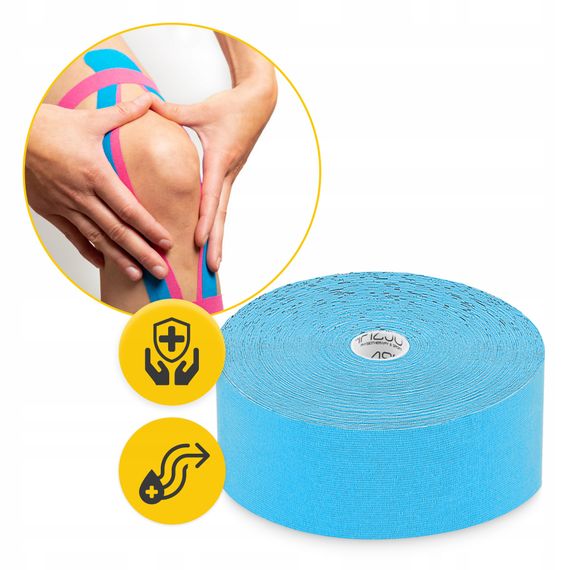 Стрічка кінезіологічна (кінезіо тейп) 4FIZJO 5 см x 31 м Sky Blue (P-5905973405546) | Зображення 5