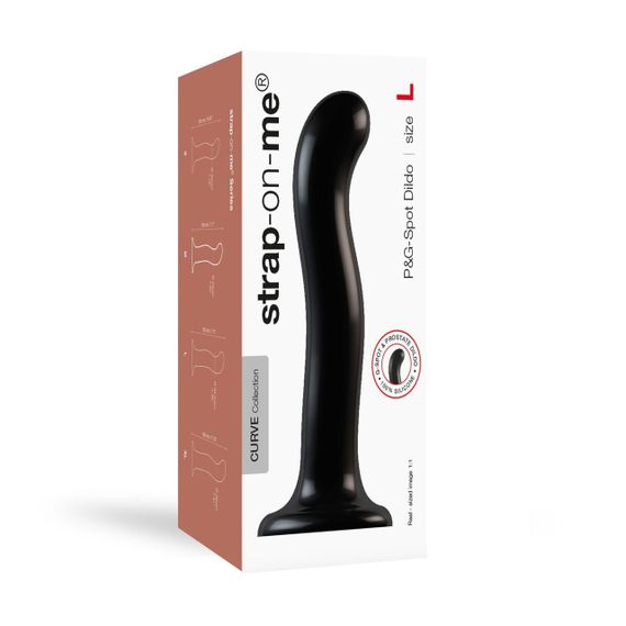 Насадка для страпона Strap-On-Me P&G-Spot Dildo, силикон, размер L Sex Aura | Зображення 3