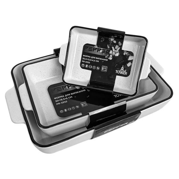 Форма для випікання прямокутна Pepper Tower PR-3333 20.5x13.5x4.5 см біла | Зображення 5
