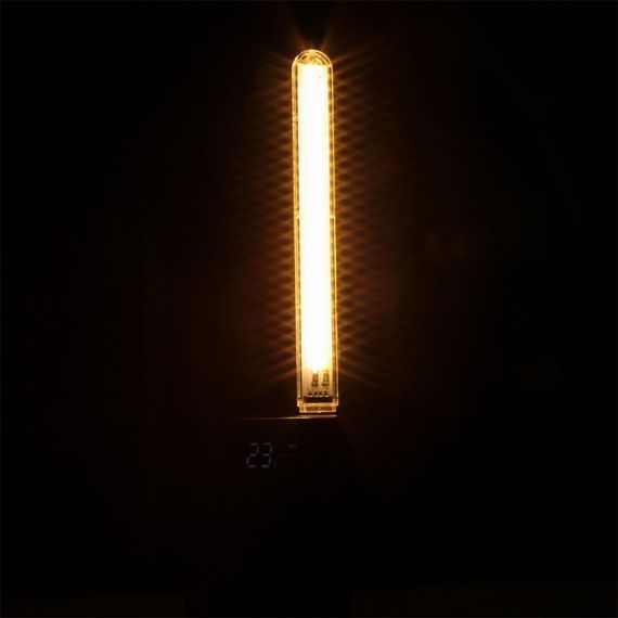 Світильник-нічник USB LED лампа 20 см*2 см на 24 світлодіоди 5V/1А Тепле світло (370147) | Зображення 3