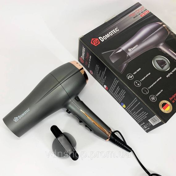 Профессиональный фен для укладки волос с насадкой, Мощный фен для быстрой сушки Хороший мощный UM-47 | Зображення 1