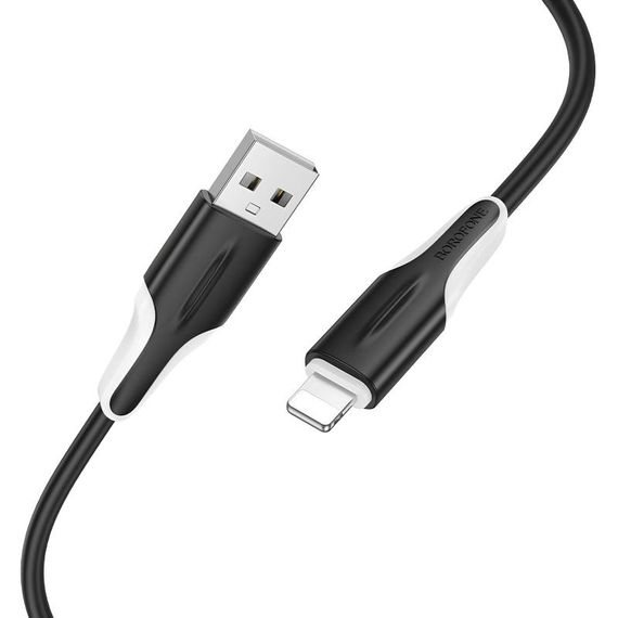 Дата кабель Borofone BX119 New USB to Lightning 2.4A (1m) Black | Зображення 2