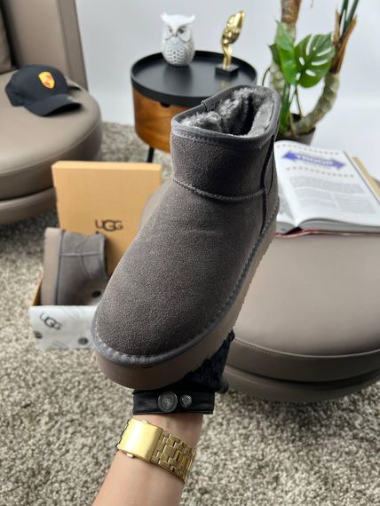 Угги UGG Classic Ultra Mini Platform Grey Fur 40 25.5 | Зображення 5