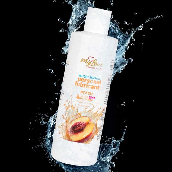 2в1 лубрикант та масажний гель - MyLove Aroma Series Intim&Massage Peach, 300 мл Sex Aura | Зображення 3