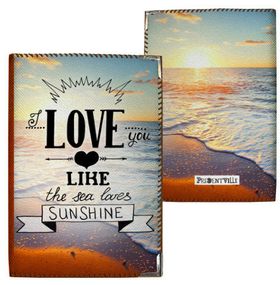 Обкладинка на паспорт I love you Like the sea loves sunshine (PD_16L012_BR)
