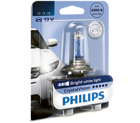 Галогеновая лампа PHILIPS 12336CVB1 H3 55W 12V PK22s CristalVision