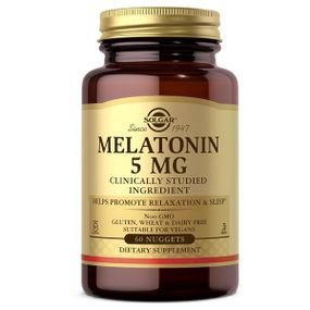 Мелатонін для сну Solgar Melatonin 5 mg 60 Nuggets